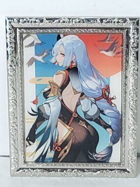 Shen He Seagulls Waifu Anime Girl Trading Card Silver Heavy Metal 3.5" x 4"